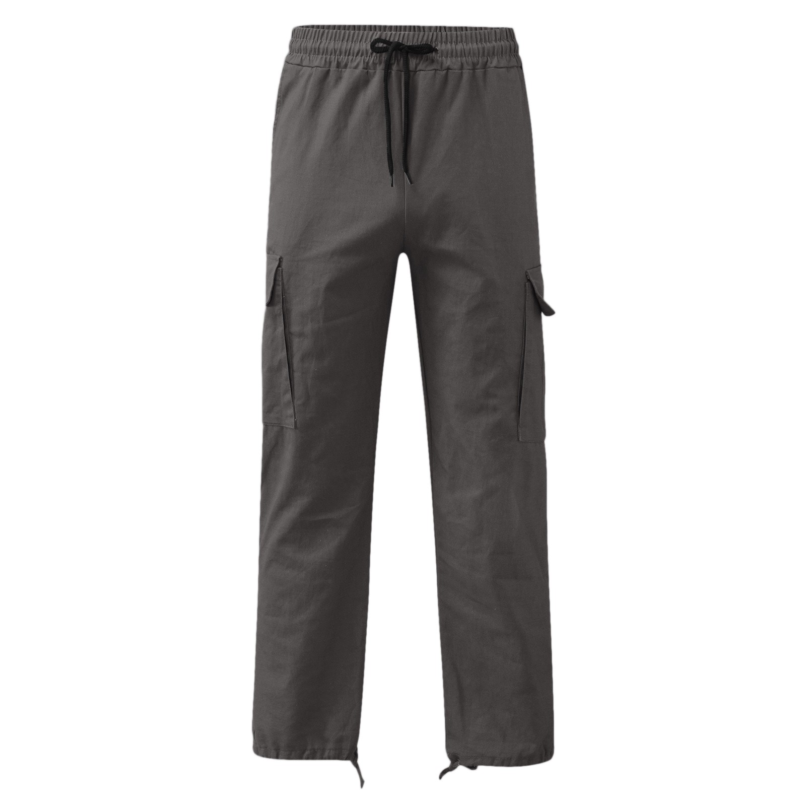 Pantalones cargo informales para hombre: múltiples bolsillos tejidos, color liso, primavera/verano